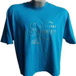 XL Vintage Mens T-shirt Single Stitch Nebraska Centennial Blue Hanes 1990's  USA